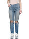 Only Damenjeanshose mit Rissen Blue Denim