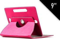 Rotating Flip Cover Synthetic Leather Rotating Fuchsia (Universal 9") 22146