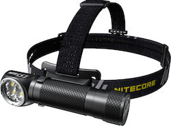 NiteCore Rechargeable Headlamp LED Waterproof IP68 with Maximum Brightness 2700lm HC35 18650, CR123, RCR123 9110101002