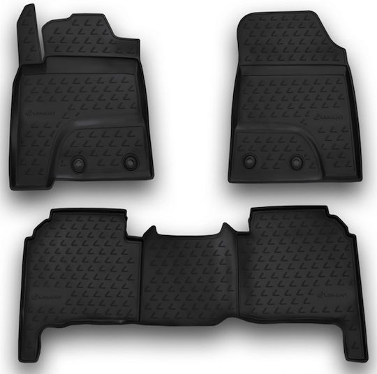 Novline Satz Vorder- und Hintermatten Wannenartig 3Stück aus TPE für Lexus LX 2012+ Beige