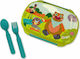 Oops Kids Set Lunch Plastic Box 0.370lt Green L...