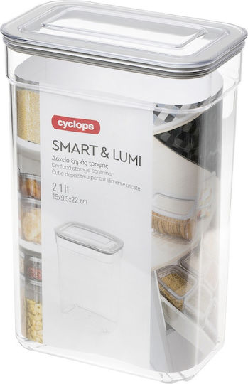 Cyclops Smart & Lumi Κουτί για Καφέ με Καπάκι Πλαστικό Διάφανο 2100ml