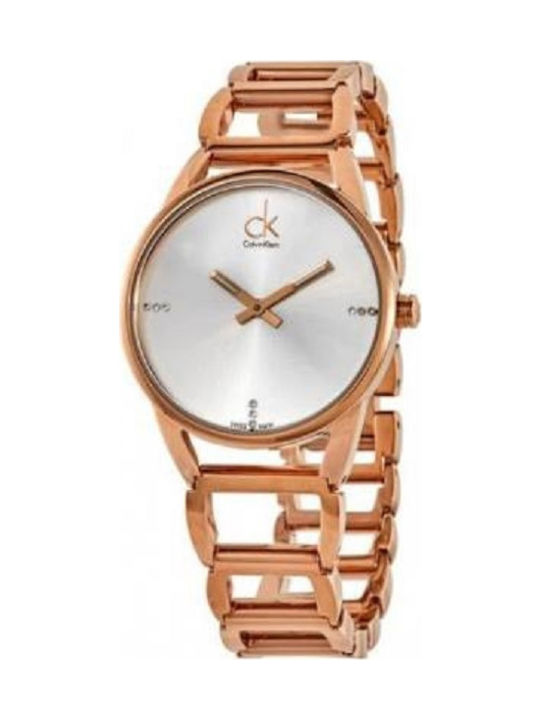 Calvin Klein Uhr mit Rose Gold Metallarmband K3G2362W