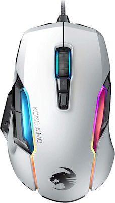 Roccat Kone AIMO Remastered RGB Gaming Ποντίκι 12000 DPI Λευκό