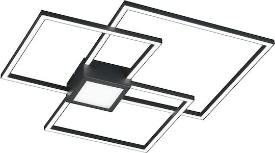 Trio Lighting Hydra Πλαφονιέρα Οροφής 65.5εκ. Ανθρακί με Ενσωματωμένο LED