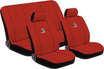 Car Cover Set 6pcs Polyester Canvas 11407 Red