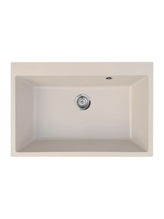 Duralit KZ075 KZ075-500 Drop-In Spüle aus Verbundgranulat B76xT50cm Beige Avena
