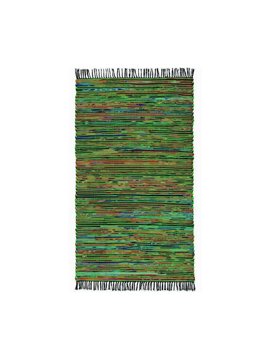 Synchronia Rug Rectangular Cotton Green