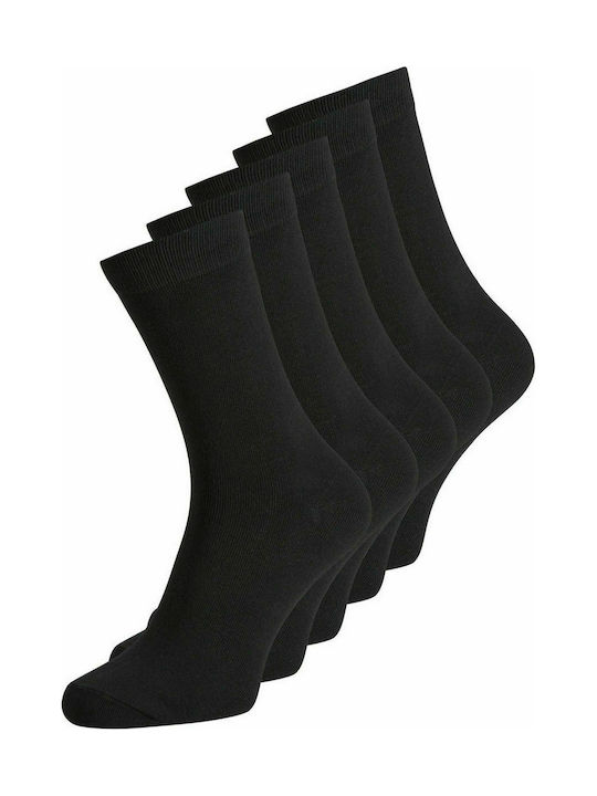Jack & Jones Ανδρικές Μονόχρωμες Κάλτσες Μαύρες 5Pack