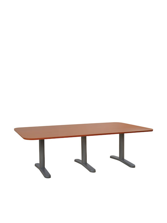 Besprechungstisch Walvia Holz Cherry mit Metallbeinen 240x120x75cm