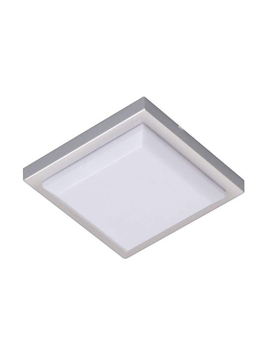Ranex Μοντέρνα Μεταλλική Πλαφονιέρα Οροφής με Ενσωματωμένο LED σε Ασημί χρώμα