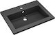 vidaXL Undermount Sink made of Synthetic Material 60x45x12cm Black