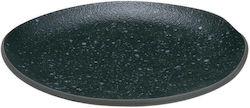 HFA Granite Πιάτο Γλυκού Οβάλ από Πορσελάνη Μαύρο 18.7x18.3cm