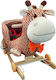 Fabric Rocking Toy Elephant for 36+ months with Sounds & Wheels Orange