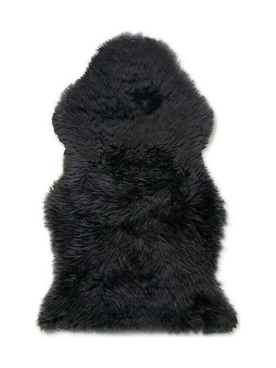 Tapicap Sheepskin Χαλί Ορθογώνιο Γούνινο Black ...