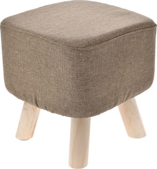 Hocker Für das Wohnzimmer Gepolstert mit Stoff Braun 30x30x33cm