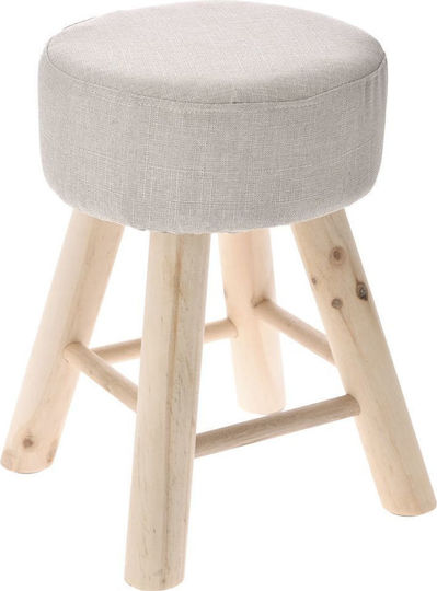 Hocker Für das Wohnzimmer Gepolstert mit Stoff Cream 28x28x41cm
