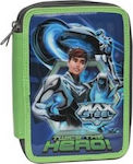 Gim Max Steel Federmäppchen Voll mit 2 Fächern Blau