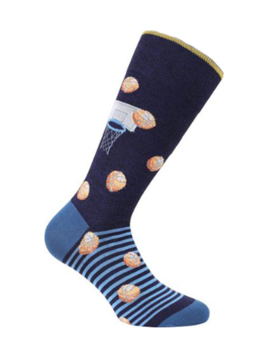 Pournara Herren Socken Blau Pack 3672-2