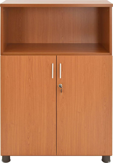 Büroaufbewahrungsschrank Vance Holz mit Schloss Kirsche 80x40x118cm