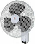 Grupo FM VM-140-M Ventilator de Perete 50W Diametru 40cm cu Telecomandă