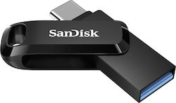 Sandisk Ultra Dual Drive Go 256GB USB 3.1 Stick cu conexiune USB-A & USB-C Negru