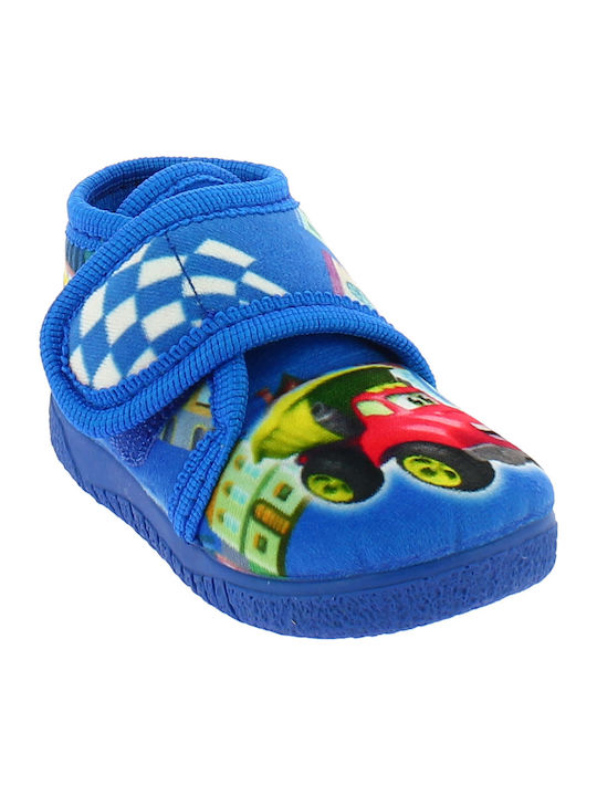 IQ Shoes Παιδικές Παντόφλες Μποτάκια Γαλάζιες