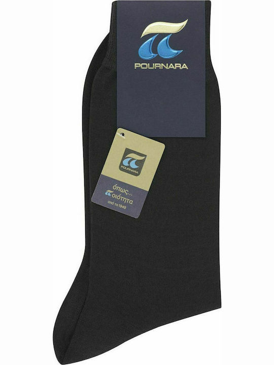 Pournara Ανδρικές Μονόχρωμες Κάλτσες Dark Grey