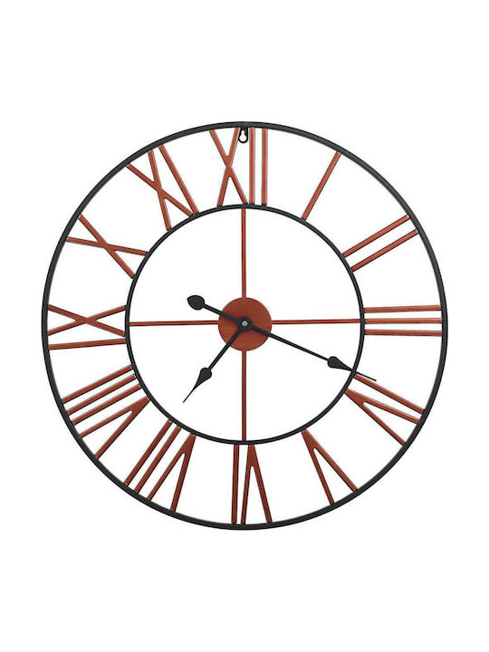 vidaXL Antique Wall Clock Metallic Red Ø58cm