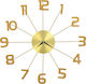 vidaXL 3D Wall Clock Metallic Gold Ø50cm