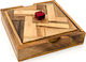 Wooden Logic Puzzle In Box Hide White Stone