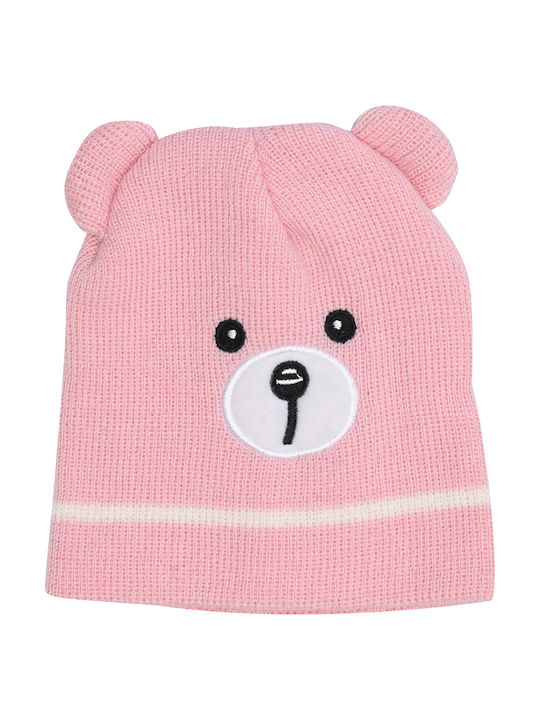 Stamion Căciuliță Tricotată Roz Bear
