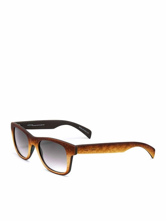 Italia Independent Men's Sunglasses with Brown Plastic Frame and Gray Gradient Lens 0090BSM.044.041