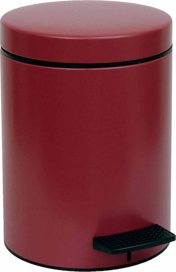 Pam & Co Inox Καλαθάκι Μπάνιου Soft Close 8lt Κόκκινο