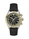 Versace Uhr Batterie mit Schwarz Lederarmband VEV700219