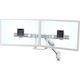 Ergotron HX Wall Dual Monitor Arm Desktop Stand for 2 Monitors up to 32" White