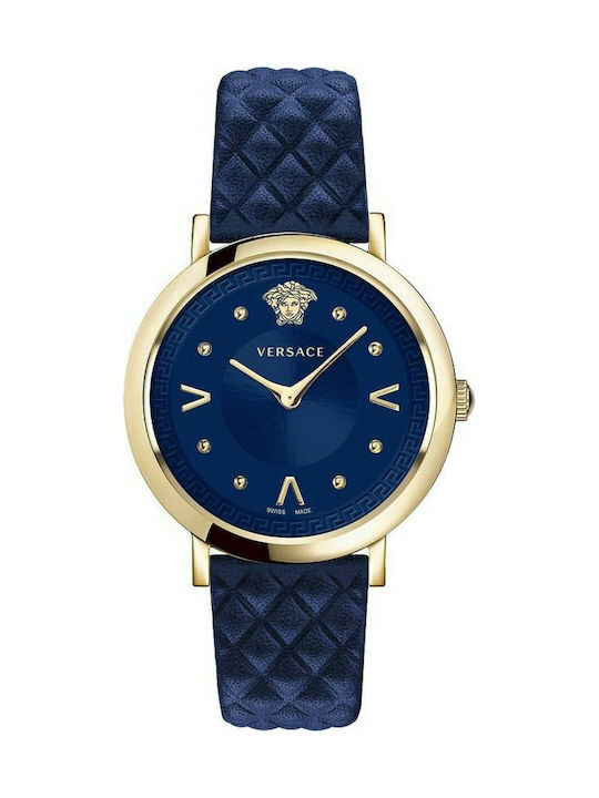 Versace Uhr mit Blau Lederarmband VEVD00319