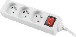 Lanberg Power Strip 3 Positions with Switch and Cable 3m