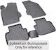 Novline Set of Front and Rear Mats 4pcs Tray Type for Renault Fluence 2010 Gray