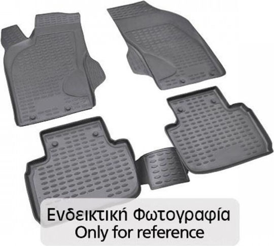 Novline Set of Front and Rear Mats 4pcs Tray Type for Renault Fluence 2010 Gray