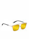 OJO Sunglasses Square Oye Ανδρικά Γυαλιά Ηλίου με Χρυσό Μεταλλικό Σκελετό και Κίτρινο Καθρέφτη Φακό 24OTR58003