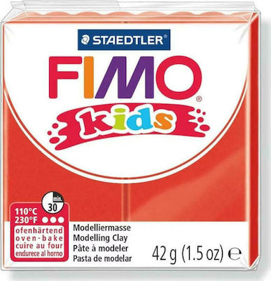 Staedtler Fimo Kids Pentru Copii Polimerică Argilă Roșu 42gr 8030-2