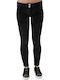 Wr.Up Skinny-Fit Täglich Frauen Lang Leggings Push Up Schwarz