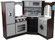 Kidkraft Ultimate Corner Play Kitchen With Lights And Sounds - Espresso Wooden For Ages 3+