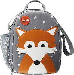 3 Sprouts Ilufox Shoulder Lunch Bag Gray 20.3x9.5x26.7cm