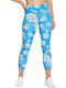Schulung Frauen Capri Leggings Hochgeschnitten Blau