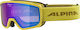 Alpina Scarabeo HM Ski- & Snowboardbrille Erwachsene Gelb mit Linse Spiegel in Blau Farbe
