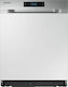 Samsung DW60M6050SS/EG Εντοιχιζόμενο Πλυντήριο Πιάτων για 14 Σερβίτσια Π59.8xY81.5εκ. Λευκό