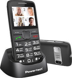 Powertech Sentry Eco PTM-18 Dual SIM Κινητό με Μεγάλα Κουμπιά Μαύρο