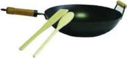 JDS Wok Αλουμινίου Φ36 CARBON STEEL Διαμέτρου Ø36cm